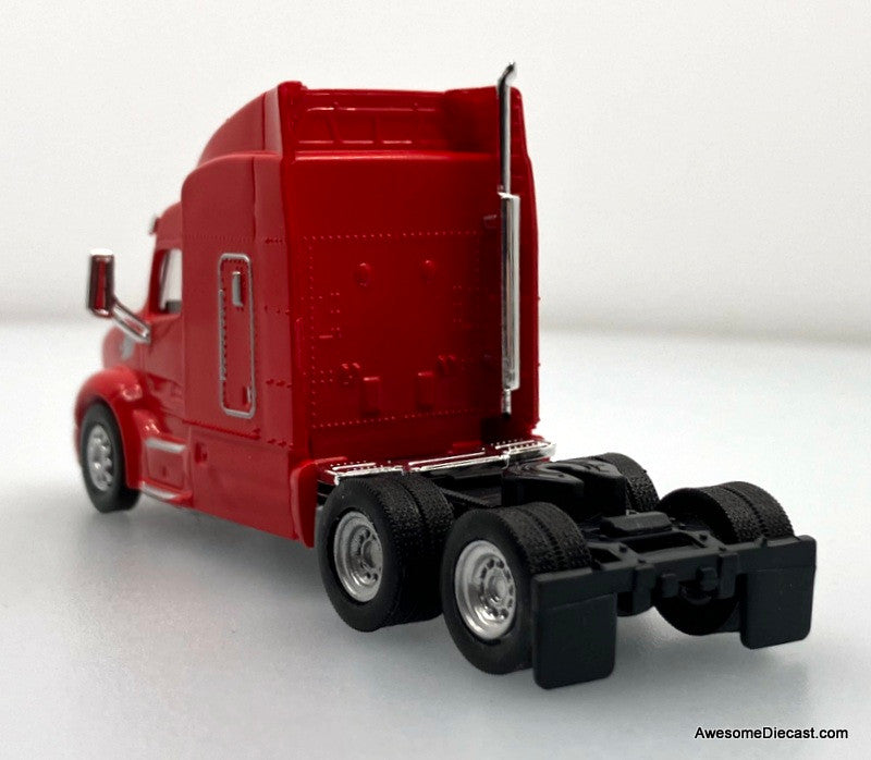 Peterbilt 579 Sleeper Tractor, Red 1:87 ABS Plastic Model Truck by HO Logistics Replicas