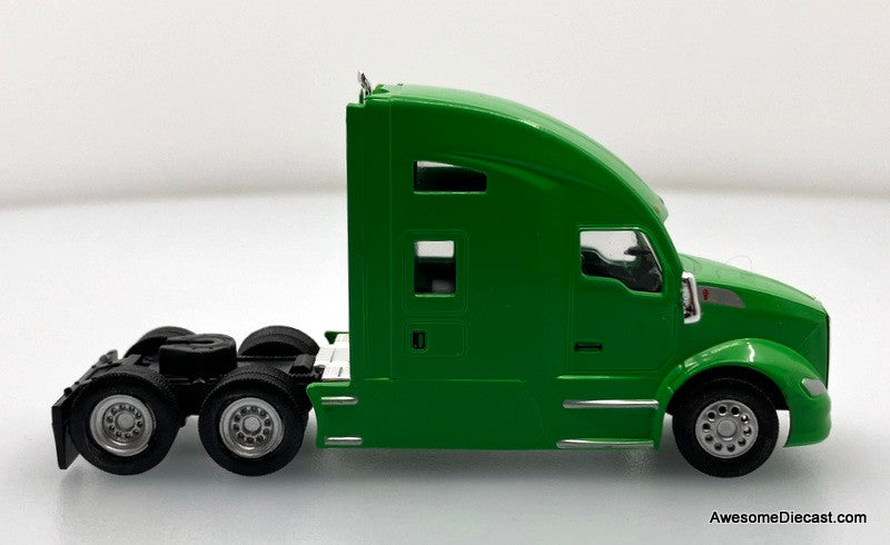 Kenworth T680 Sleeper Tractor, Green 1:87 ABS Plastic Model Truck by HO Logistics Replicas