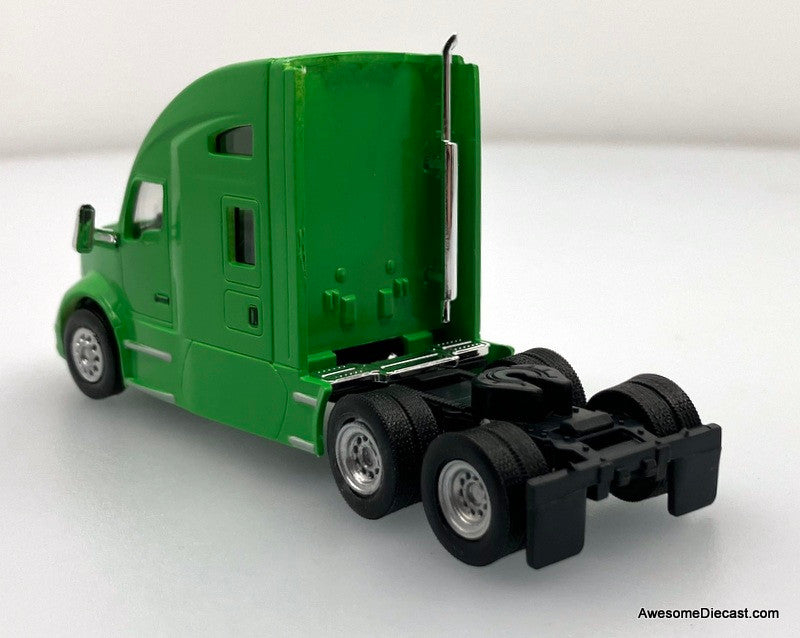 Kenworth T680 Sleeper Tractor, Green 1:87 ABS Plastic Model Truck by HO Logistics Replicas