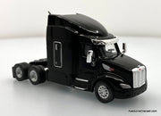 Peterbilt 579 Sleeper Tractor, Black 1:87 ABS Plastic Model Truck by HO Logistics Replicas