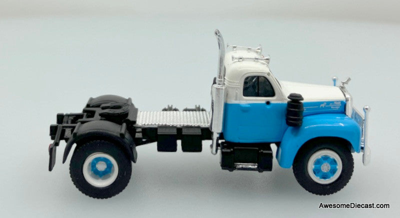 Brekina 1:87 Mack B61 Day Cab Tractor, Blue/White