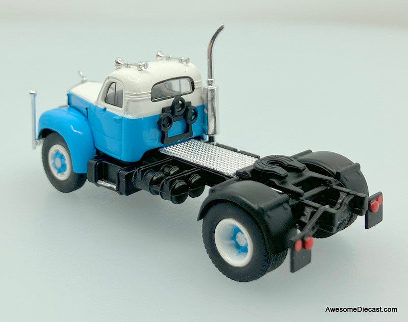 Brekina 1:87 Mack B61 Day Cab Tractor, Blue/White