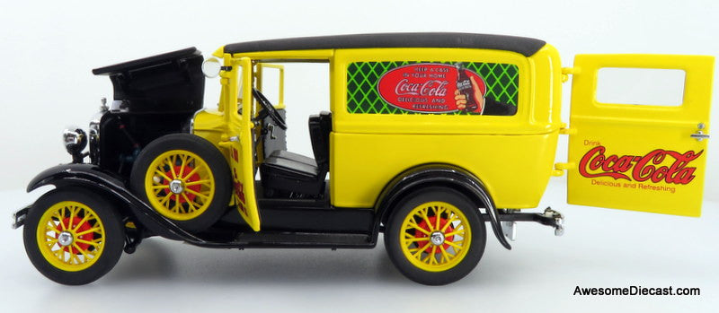Danbury Mint 1:24 1931 Ford Model A Coca-Cola Delivery Truck, Black & Yellow