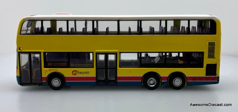 Alexander Dennis Enviro 500 Double Decker (City Bus Hong Kong) Route 8X 1:64 Diecast Model Bus by City Bus