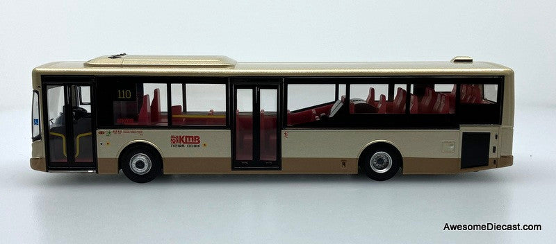 Volvo B7RLE MCV Transit Bus, Gold: KMB (Route 110) 1:64 Diecast Model Bus by 80M Bus Model