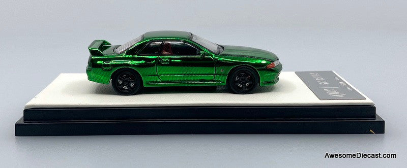 Nissan GT-R R32, Carbon Fiber Green 1:64 Diecast Model Car by TPC