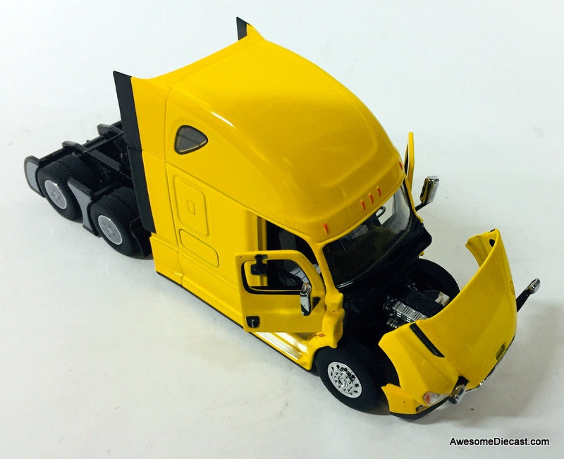 Freightliner Cascadia w/Sleeper Tractor, Yellow 1:50 Diecast Model Truck by Diecast Masters
