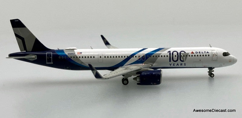 Airbus A321neo: Delta Airlines (Reg # N589DT) 100th Anniversary Livery 1:400 Diecast Model Plane by Gemini Jets