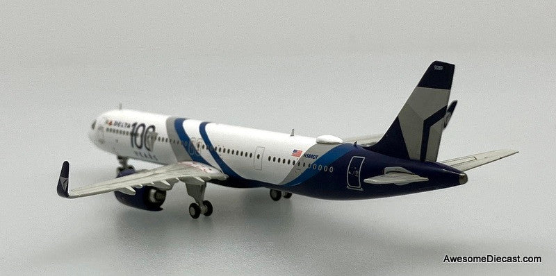 Airbus A321neo: Delta Airlines (Reg # N589DT) 100th Anniversary Livery 1:400 Diecast Model Plane by Gemini Jets