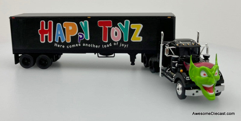 DCP by FG 1:64 White Western Star w/Green Goblin Head & 40' Vintage Trailer: Maximum Overdrive "Happy Toyz"