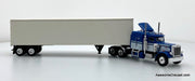 Peterbilt 359 Sleeper Tractor w/Dry Goods Trailer 1:87 ABS Plastic Truck by Brekina