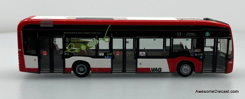 Mercedes Benz eCitaro: VAG Nuremberg 1:87 ABS Plastic Bus by Rietze