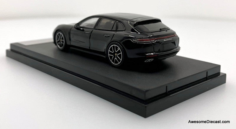 Porsche Panamera Turbo Sport Turismo Black 1:64 Diecast Model Car by Furuya