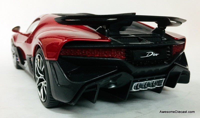 2018 Bugatti Divo, Metallic Red 1:18 Diecast Model Car by Maisto