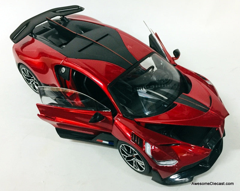 2018 Bugatti Divo, Metallic Red 1:18 Diecast Model Car by Maisto