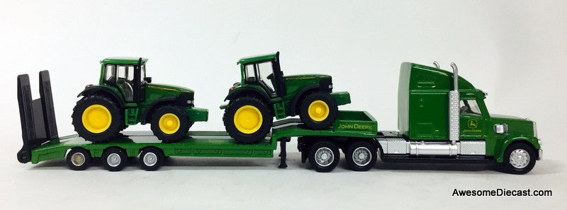SIKU 1:87 Freightliner Coronado w/Lowboy Trailer & John Deere Tractors