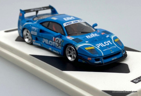 Ferrari F40 #34, Blue 1:64 Diecast Model Car by Supcar – Awesome