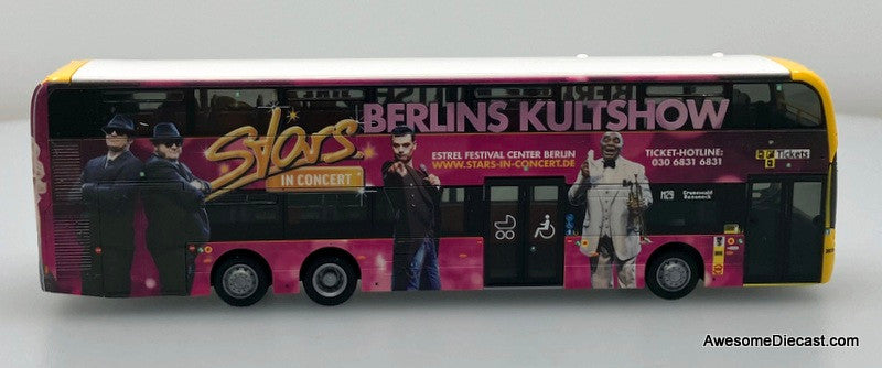 Alexander Dennis Enviro 500 Double Decker: Stars In Concert 1:87 ABS Plastic Model Bus by Rietze