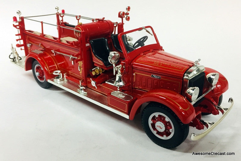 1935 Mack Type 75BX Fire Truck: Hanover Fire Department 1:24 Diecast Model Fire Engine by Signature models