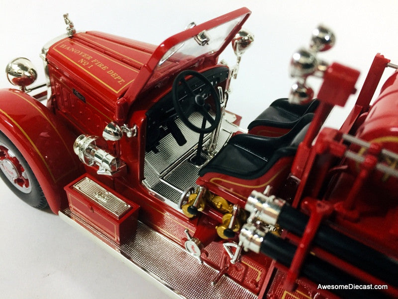 1935 Mack Type 75BX Fire Truck: Hanover Fire Department 1:24 Diecast Model Fire Engine by Signature models