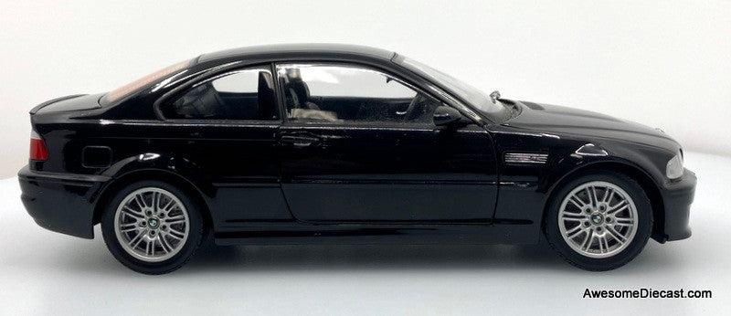 RARE!! BMW M3 Coupe (E46), Jet Black 1:18 Diecast Model Car by Kyosho