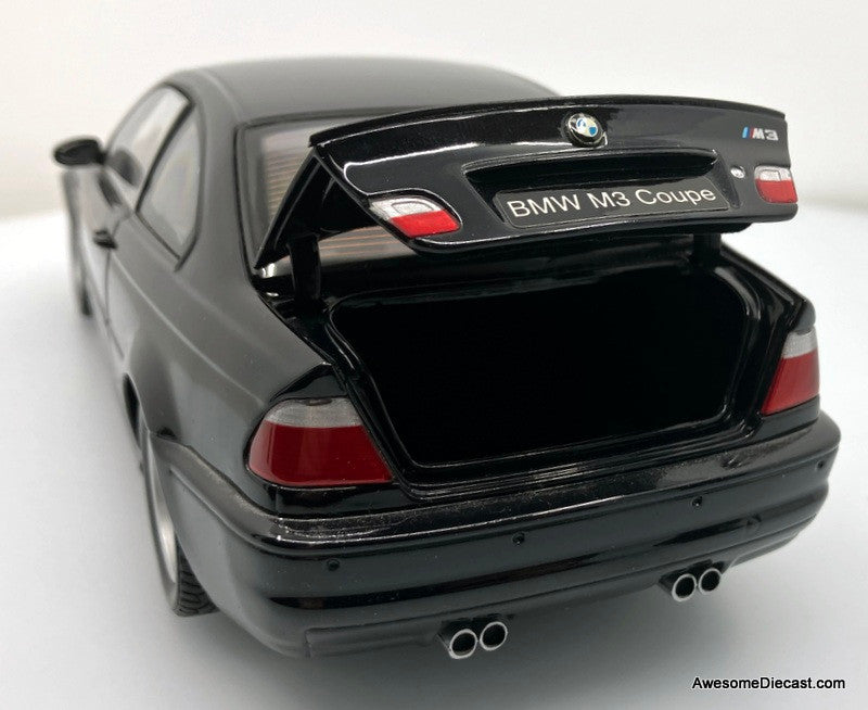 【KYOSHO】京商  M3 Coupe ブラック 1/18スケール ミニカー モデルカー ソリッドカラー 美品 コレクション クーペ 箱付 Y0955 RARE!! BMW M3 Coupe (E46), Jet Black 1:18 Diecast Model Car by