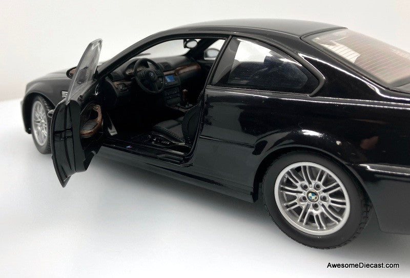 RARE!! BMW M3 Coupe (E46), Jet Black 1:18 Diecast Model Car by Kyosho