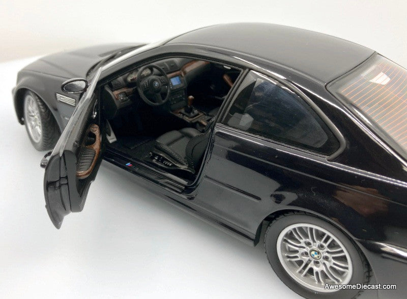 RARE!! BMW M3 Coupe (E46), Jet Black 1:18 Diecast Model Car by Kyosho
