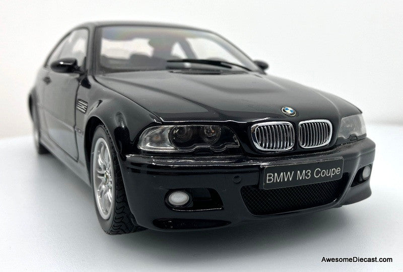 RARE!! BMW M3 Coupe (E46), Jet Black 1:18 Diecast Model Car by Kyosho