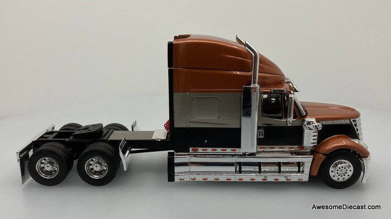 IXO 1:43 2010 International Lonestar Sleeper Tractor, Metallic Brown/Black