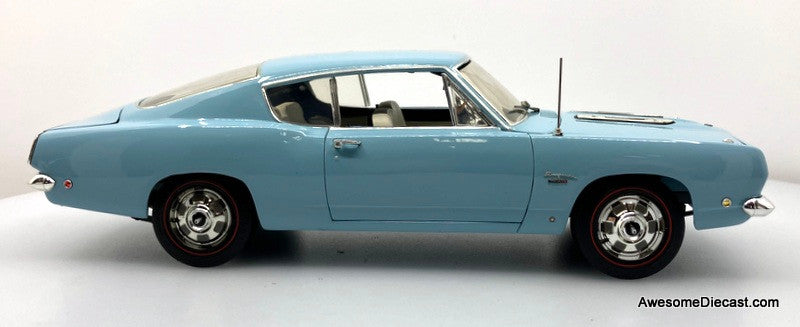 1968 Plymouth Barracuda, Hawaiian Blue 1:18 Diecast Model Car by Highway 61