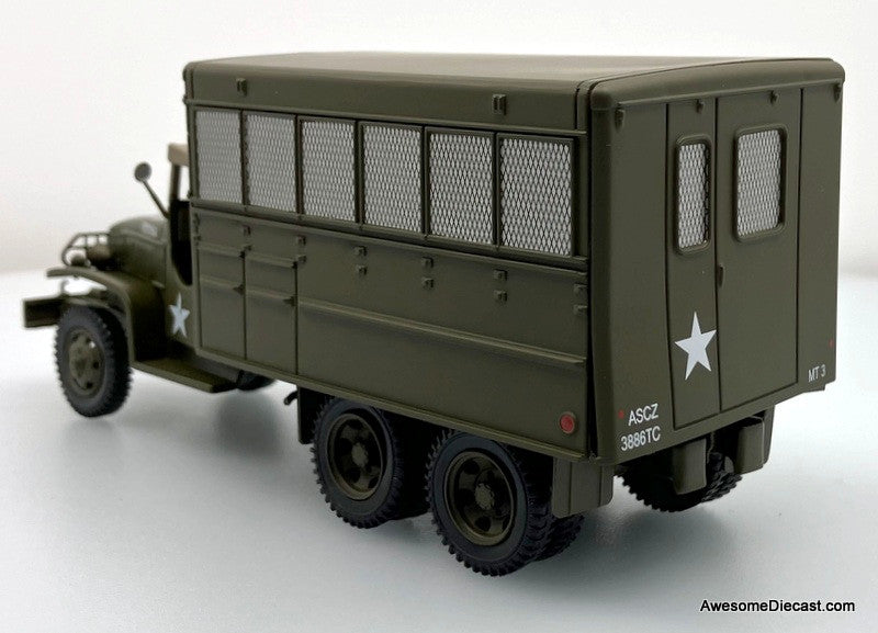 GMC CCKW 353 6x6 2-1/2 Ton Truck w/Communications Shelter 1:43 Diecast Model Vehicle by Motor City Classics