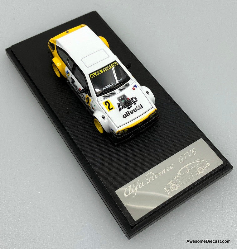 Alfa Romeo GTV6 Wide Body Modified, White #2 1:64 Resin Cast Model Car by Rhino Model