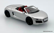 2010 Audi R8 V10 Spyder, Silver 1:64 Resin Cast Model by Shadow