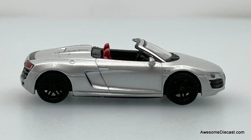 2010 Audi R8 V10 Spyder, Silver 1:64 Resin Cast Model by Shadow