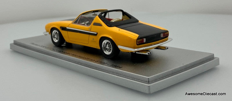 1964 Ferrari 330 GT 2+2 Cabriolet Michelotti SN 6109, Yellow/Black 1:43 Resin Cast Model by Kess