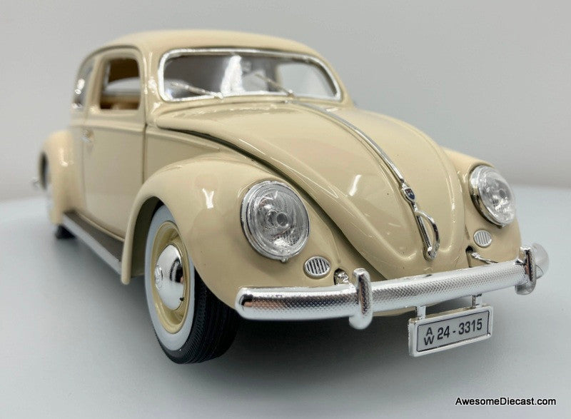 Maisto 1:18 1955 Volkswagen Beetle, Ivory