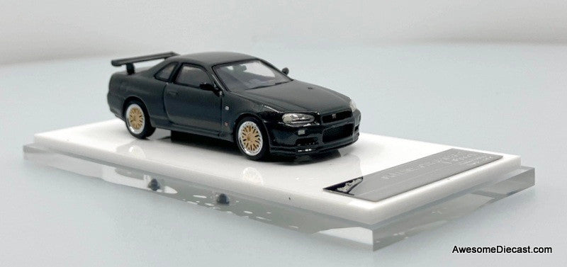 Nissan Skyline GT-R R34, Carbon Fiber 1:64 Diecast Model Car by Stance Hunters