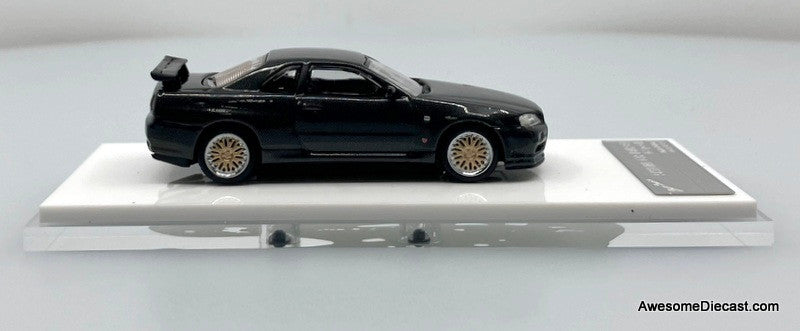 Nissan Skyline GT-R R34, Carbon Fiber 1:64 Diecast Model Car by Stance Hunters