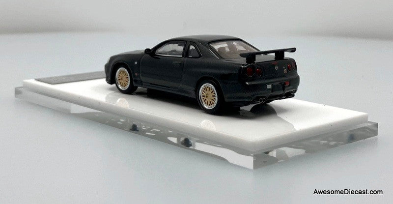 Nissan Skyline GT-R R34, Carbon Fiber 1:64 Diecast Model Car by Stance Hunters