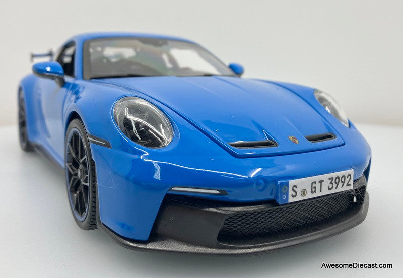 Porsche 911 GT3, Blue 1:18 Diecast Model Car by Maisto