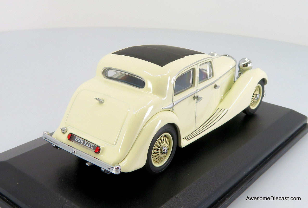 1938 Jaguar SS 2.5 Saloon - Cream 1:43 Diecast Model Car by Oxford Diecast