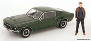 1968 Ford Mustang GT Fastback, Highland Green w/Figure 1:12 Diecast Model Car by KK Scale