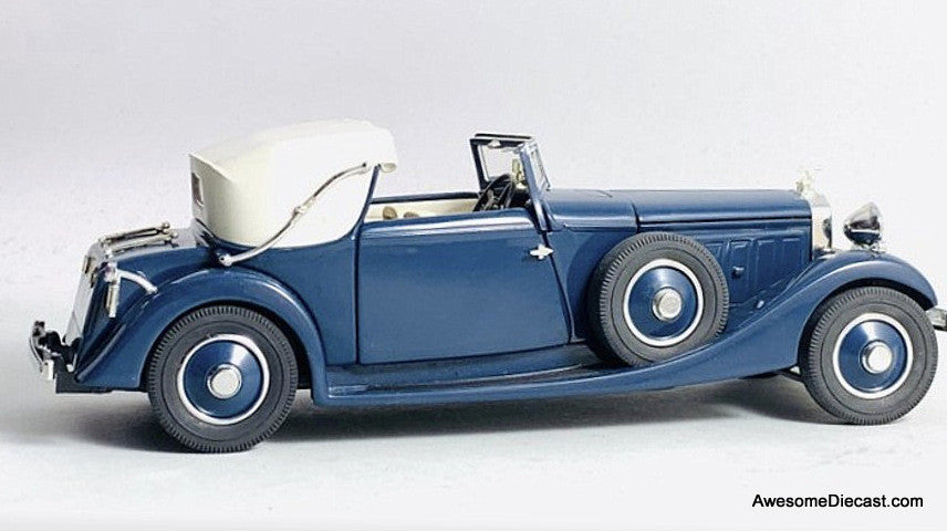 1934 Hispano Suiza J12 Coupe, Blue 1:24 Diecast Car Model by Danbury Mint