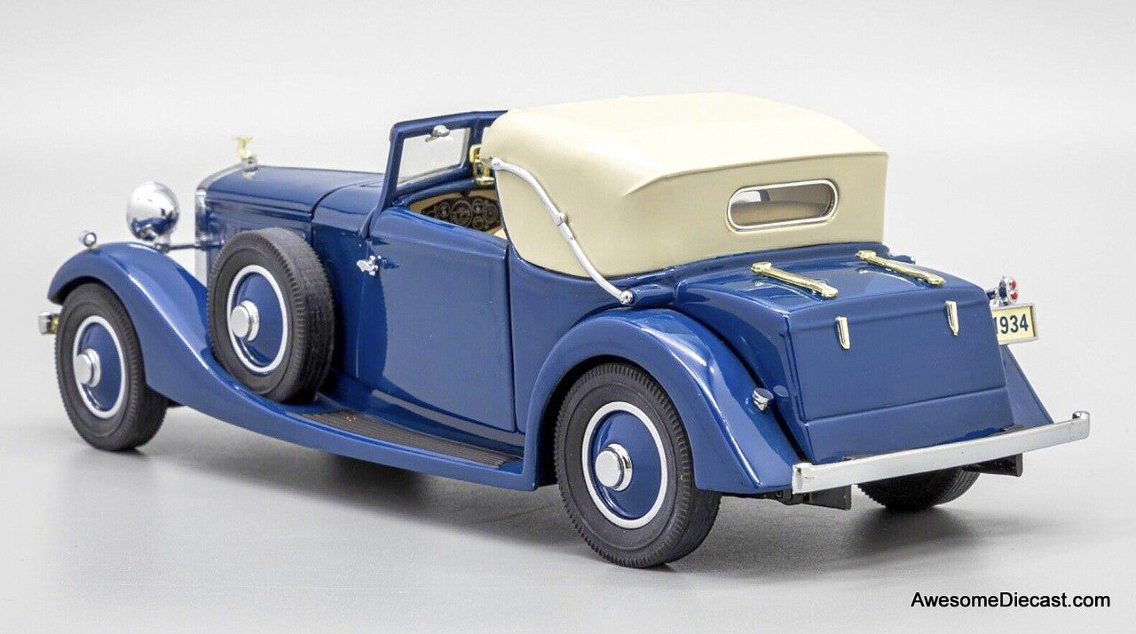 1934 Hispano Suiza J12 Coupe, Blue 1:24 Diecast Car Model by Danbury Mint
