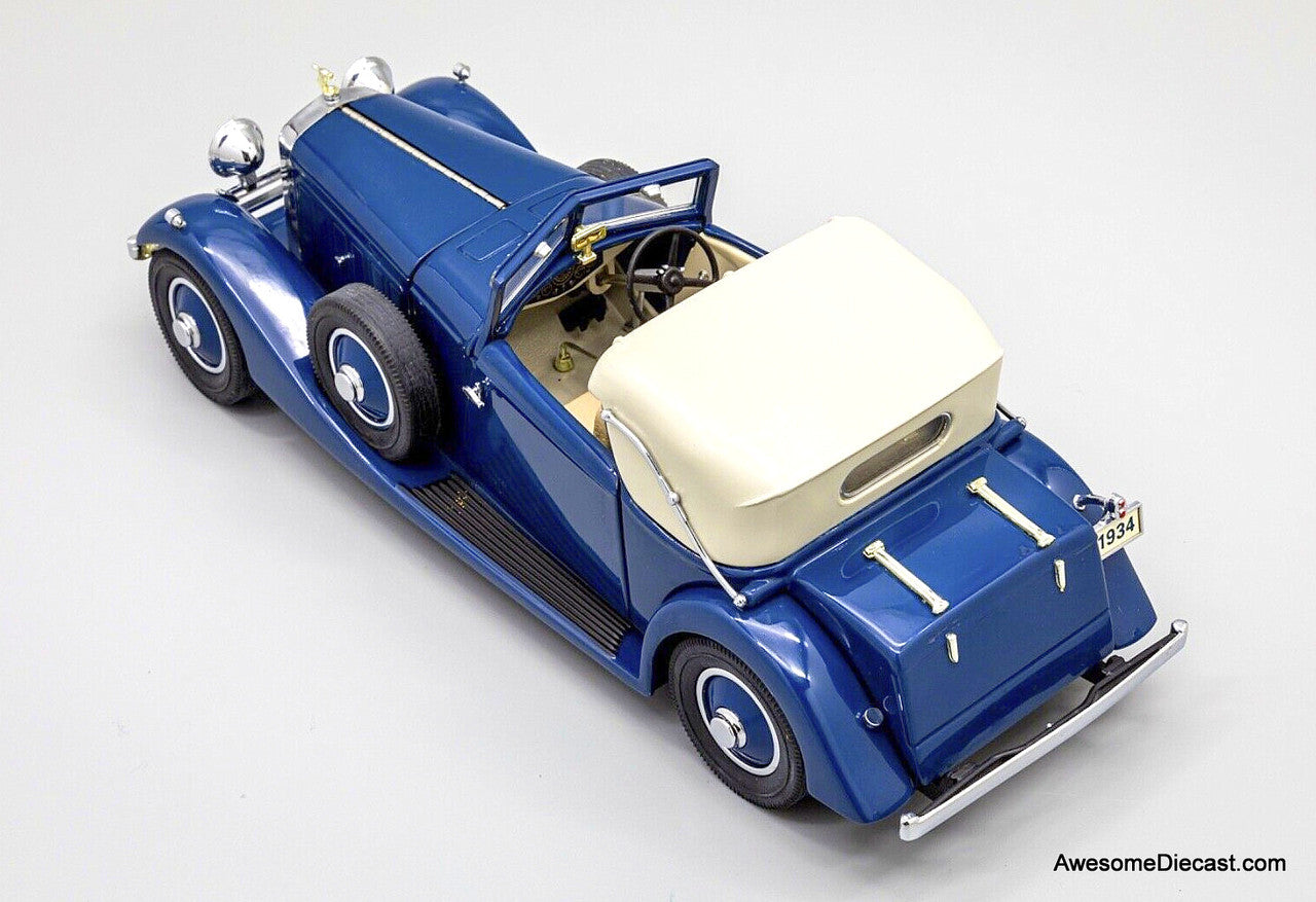 1934 Hispano Suiza J12 Coupe, Blue 1:24 Diecast Car Model by Danbury Mint