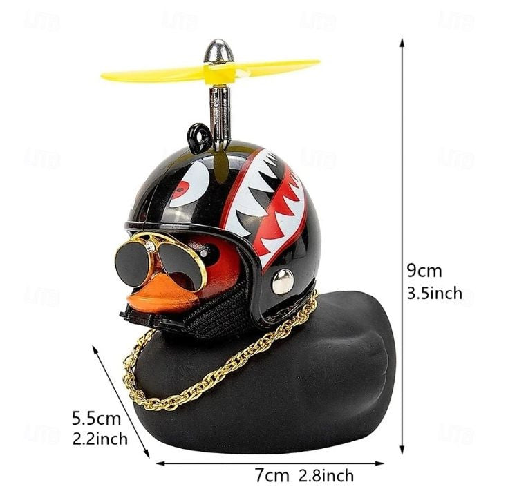 Duck with Helmet Yellow | Black | Pink– Fun Car, Bike, and Cycling Accessory for Road Trips