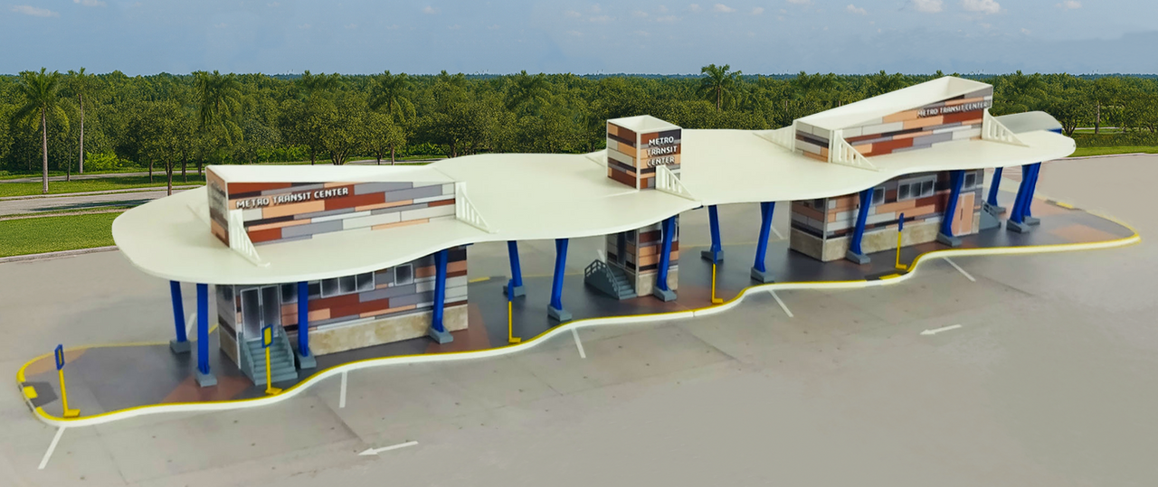 Metro Transit Bus Center 1:87 Bus Station Diorama - E-Z Assembly Kit for Diecast Collectors by Iconic Replicas