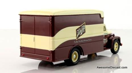Corgi 1:50 Diamond T620 Box Van: Schlitz, Brown/Cream