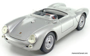 1955 Porsche 550 A Spyder, Silver 1:18 Diecast Model Car by Maisto